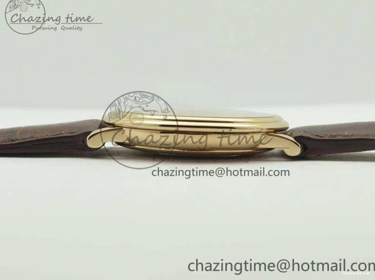 0328 Villeret 6651 RG ZF 1:1 Best Edition White Dial On Brown Leather Strap A Unique 8097